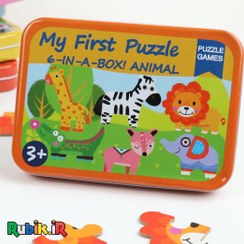 تصویر سینا / پازل چوبی / جعبه فلزی 