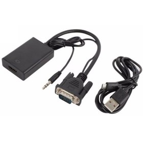 تصویر تبدیل VGA به HDMI ا VGA to HDMI Converter with audio VGA to HDMI Converter with audio