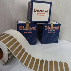 تصویر لیبل جواهر ایتالیایی DIAMOND (رنگ طلایی) عددی 1000 