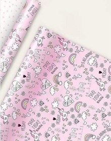 تصویر 3 برگ کاغذ کادو گلاسه – 1153 