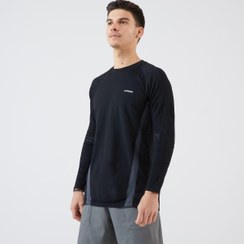 تصویر تی شرت تنیس مردانه آرتنگو Artengo Thermic- مشکی ARTENGO Thermic Long Sleeve T-Shirt-Black