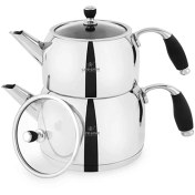 تصویر کتری و قوری لایف اسمایل مدل TK1-8 ظرفیت ۲ لیتر استیل ضد زنگ 