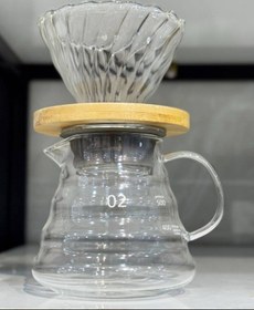 تصویر ست سرور قهوه V60پیرکس سایز 02 
