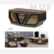 تصویر میز اداری مدرن تمام ام دی اف مدل الماس پس کرایه 