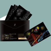 تصویر نقاشی خراشیدنی (اسکرچ برد) مکان های دیدنی آمریکا A4 بسته 4 برگی 