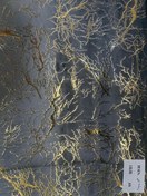 تصویر مخمل طلاکوب ریشه ایی - طوسی پررنگ 