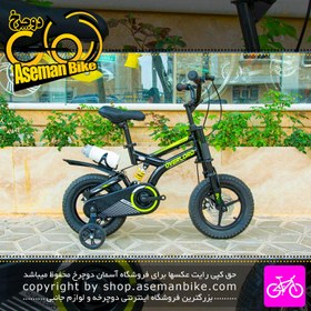 تصویر دوچرخه بچه گانه اورلورد مدل اسنایپر سایز 12 رنگ مشکی سبز Overlord Kids Bicycle Sniper 12 Black Green 