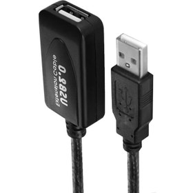 تصویر کابل افزایش طول مدار دار (اکتیو) USB 2.0 فرانت طول 15 متر مدل FN-U2CF150 Faranet USB 2.0 AM/AF Active Extension Cable / FN-U2CF150