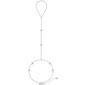 تصویر دستبند تمیمه نقره طرح شبدر BSi-988