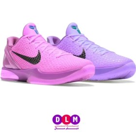 تصویر کفش بسکتبال نایکی کوبی ۶ مدل nike kobe 6 Cotton Candy ( تا به تا ) 