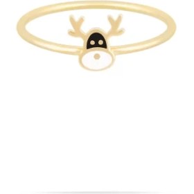 تصویر انگشتر گوزن برفی با رینگ مفتولی 