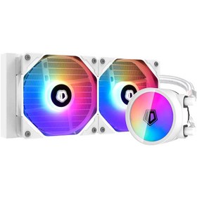 تصویر خنک کننده مایع پردازنده آی دی کولینگ مدل Zoomflow 240 XT White ID Cooling Zoomflow 240 XT White RGB CPU Liquid Cooler