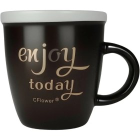 تصویر فنجان قهوه سرامیکی مدل قهوه‌ای تیره 