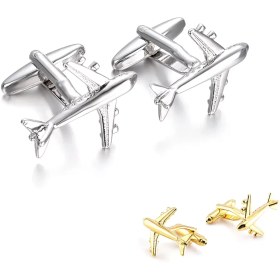 تصویر دکمه سردست Airplane Cufflinks SB003 