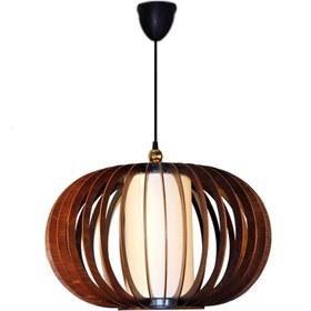 تصویر چراغ آویز چوب طرح قفس مسینا Z1 pendant lamp Z1