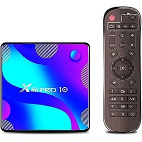 تصویر اندروید باکس X88 مدل PRO10 Set top box ظرفیت 64 گیگابایت 