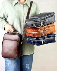 تصویر کیف اسپرت چرم طبیعی مدل روناک 