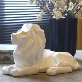 تصویر مجسمه پلی استر شیر 