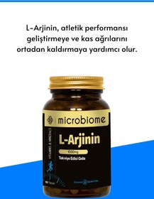 تصویر قرص آرژینین ۱۰۰۰ میل گرم Microbiome - بسته ۶۰ عددی 