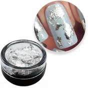 تصویر ورق طلا دیزاین ناخن 