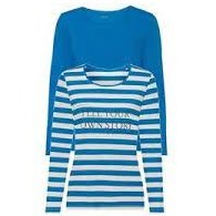 تصویر پک دو عددی تی شرت زنانه آستین بلند برند اسمارا صد در صد نخ 