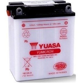 تصویر باطری Yb12A A 12V12 Ah نبرد موتور سیکلت Yuasa 