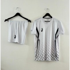 تصویر تیشرت شلوارک والیبالی پارچه فلامنت سوزنی آسیکس 