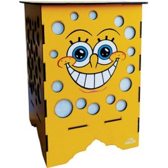 تصویر آباژور دکوراتیو‌ چوبی مدل باب اسفنجی 02 