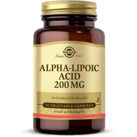 تصویر آلفا لیپوئیک سولگار 200mg کاهش وزن بهبود زخم قند خون 50عدد(0582) SOLGAR Alpha Lipoic Acid 