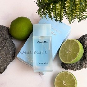 تصویر عطر ادوپرفیوم زنانه دلگادو مدل لایت بلو حجم ۲۵ میلی لیتر خنک 