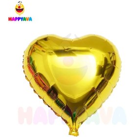 تصویر بادکنک فویلی قلب طلایی 