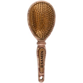 تصویر برس طرح چوب ثمین 1 Samin Wooden Design Hair Brush