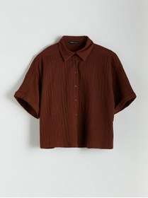 تصویر پیراهن زنانه اورسایز کلاسیک با بافت دوخته LCWAIKIKI | LC Waikiki | 942790402 | اورجینال 