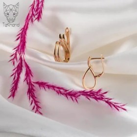 تصویر گوشواره ژوپینگ حلقه ای infinity infinity shine gold earring xuping