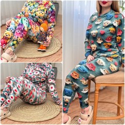 تصویر ست راحتی مخمل حوله ای زنانه مدل سه بعدی 