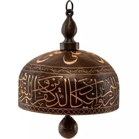 تصویر زنگ دواکاری نقره کوب طرح زورخانه کد 22002 