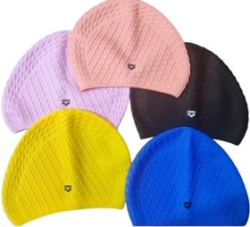 تصویر کلاه شنا آرنا مدل 801097 مشکی پفکی 