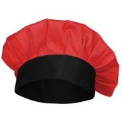 تصویر کلاه آشپزی قارچی مشکی قرمز 