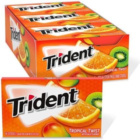 تصویر آدامس تریدنت استوایی باکس 12 عددی | Trident tropical chewing gum 