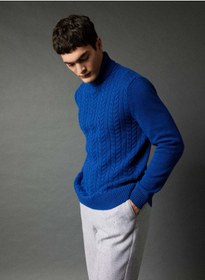 تصویر ژاکت یقه‌اسکی طرح‌دار با سایز استاندارد برند Defacto Standard Fit Patterned Turtleneck Sweater