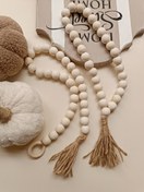 تصویر تسبیح دکوری چوبی / مهره چوبی 