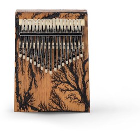 تصویر کالیمبا ذوزنقه بلوط سوخته کاری 