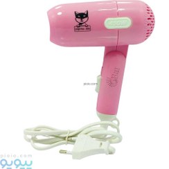 تصویر سشوار مسافرتی و فانتزی hair dryer مدل msd8859 رنگ سبز و سفید موجوده Hair dryer