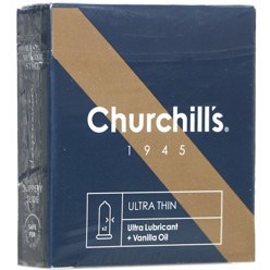 تصویر کاندوم نازک روان کننده دابل وانیل 3عددی چرچیلز Churchills Super Sensation Condoms 3Pcs