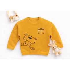 تصویر بافت طرح چاپ خرس پسرانه 