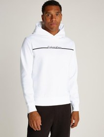 تصویر هودی پلوور با طرح گرافیکی برند Calvin Klein Graphic Print Pullover Hoodie