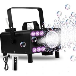 تصویر دستگاه بخار ساز ۶۰۰ وات LED دار + حباب‌ساز ریموت‌دار 