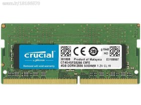 تصویر RAM Laptop 4GB C19 DDR4 2666Mhz Crucial 