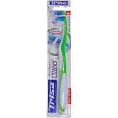 تصویر مسواک پرفکت وایت تریزا با برس نرم مسواک پرفکت وایت تریزا با برس نرم و سری اسفنجی حرفه‌ای خود به جهت تسریع در سفید شدن دندان‌ها بسیار موثر است. این محصول دارای طراحی سه قسمتی مدرن و جذاب دسته مسواک و دایره‌های برجسته کوچک پشت مسواک است و پلاک‌های موجود روی زبان را به آسانی برمی‌دارد.