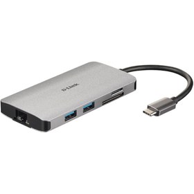 تصویر هاب مبدل 8 پورت USB Type-C دی‌لینک DUB-M810 D-Link DUB-M810 8 Port USB Type-C Hub